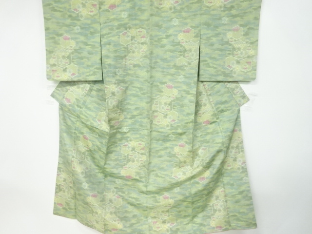 JAPANESE KIMONO / ANTIQUE KIMONO / SILK / TOKAMACHI TSUMUGI / WOVEN KIKKO